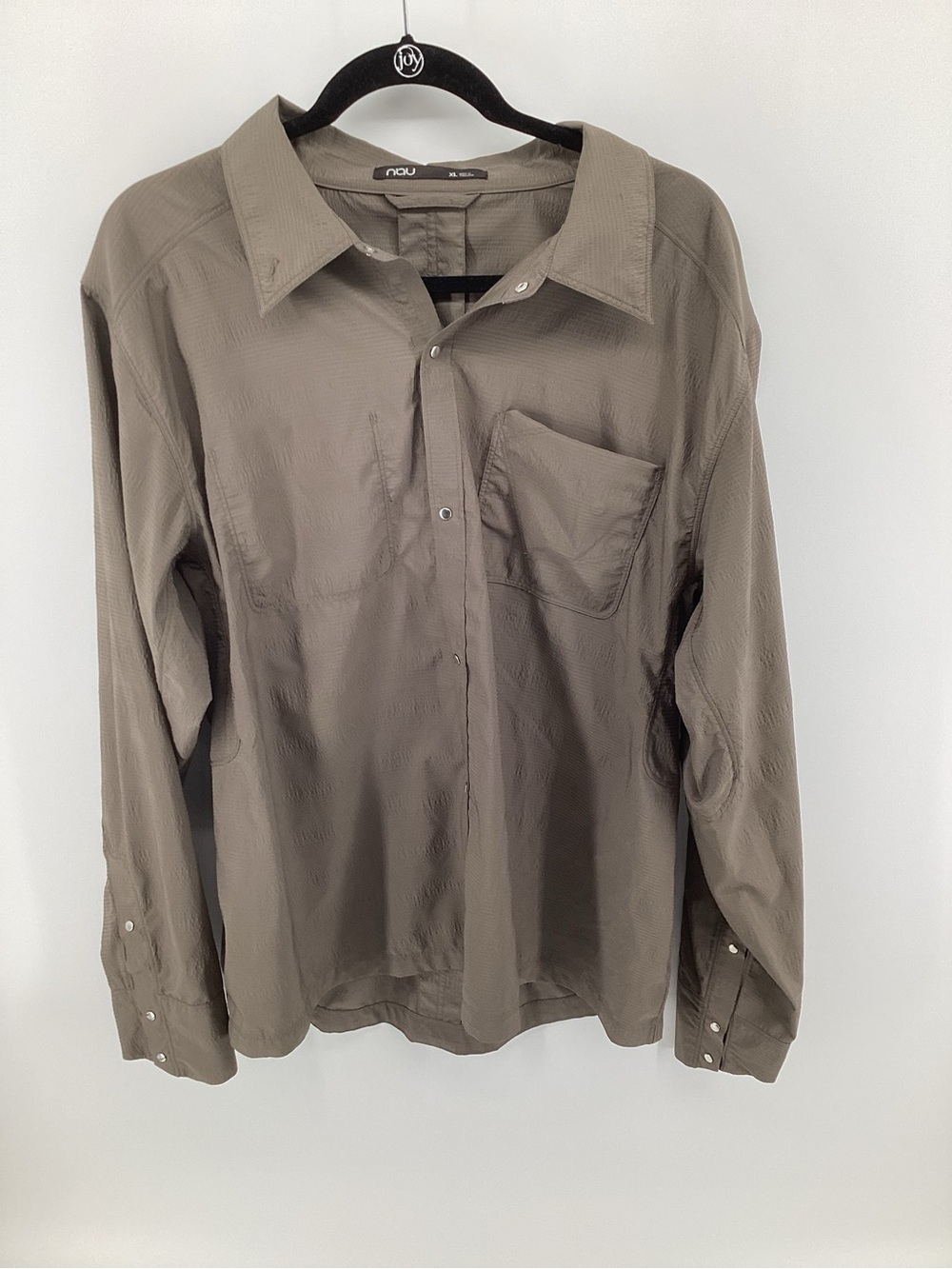 Nau Relaxed Button-Up Shirt — Olive Taupe
